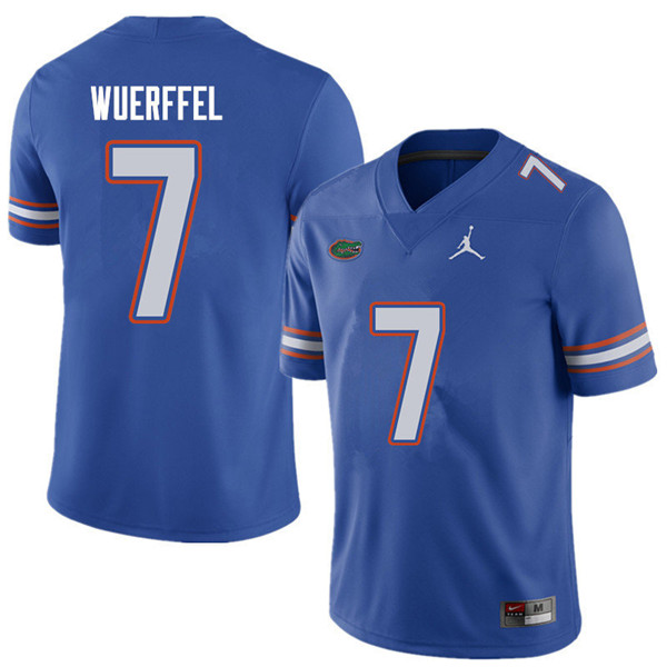 Jordan Brand Men #7 Danny Wuerffel Florida Gators College Football Jerseys Sale-Royal